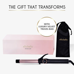 Slimline Curling Iron 1 Inch - Professional Curling Wand with Dual Voltage