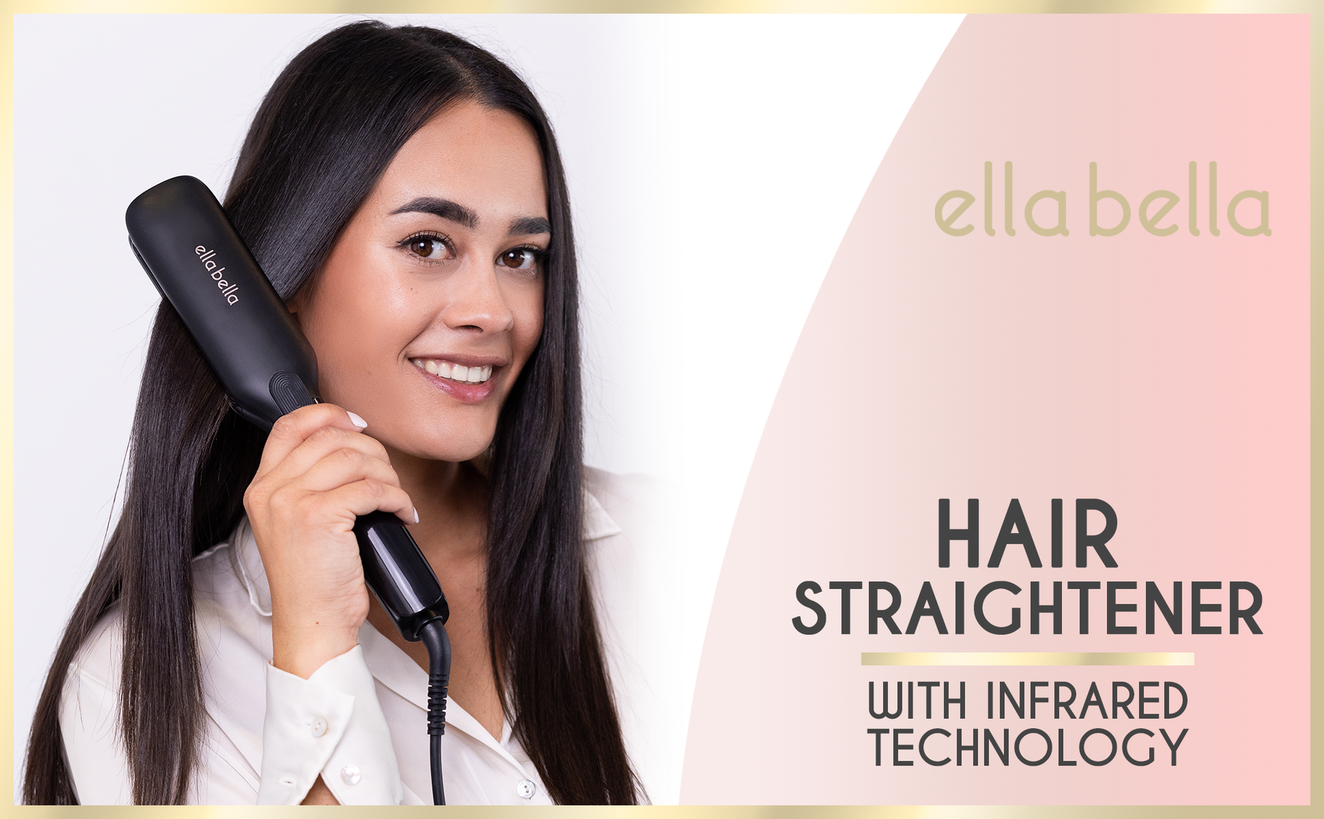 Straightener Brush Bella Beauty Flat Iron Hairbrush Bella Pro Hair