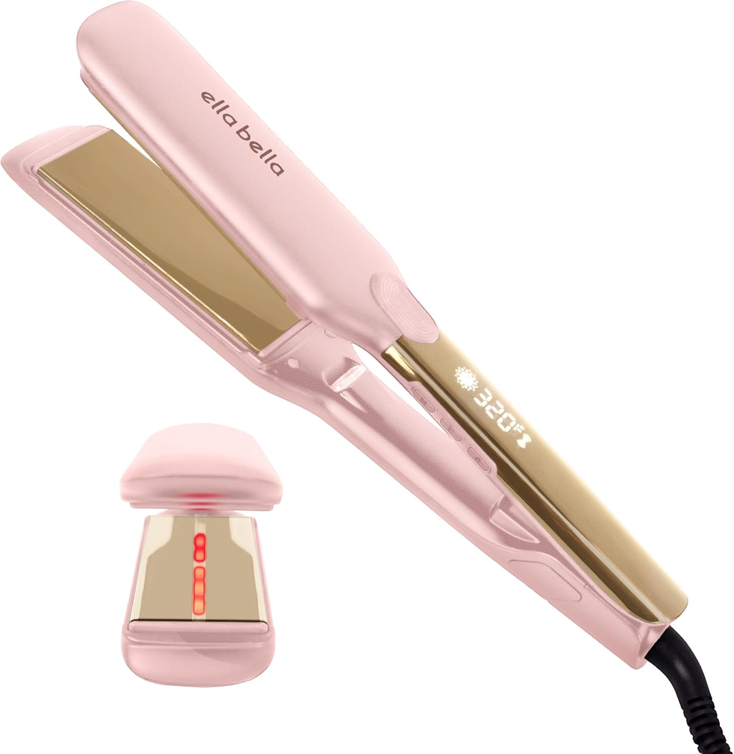 pink vibrating hair straighteners Beauty Creations Lite PINK HAIR STRAIGHTENER main image 1