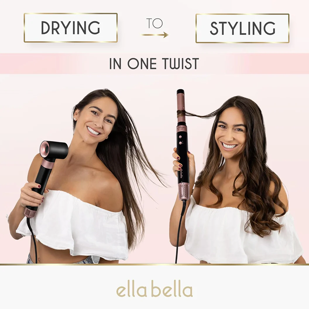 6-In-1 Hot Air Styler before and after